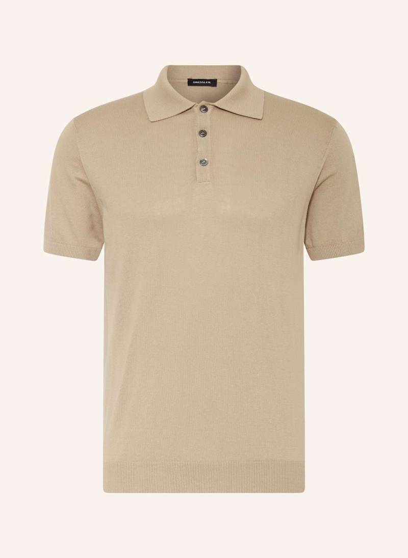 Dressler Strick-Poloshirt beige von DRESSLER