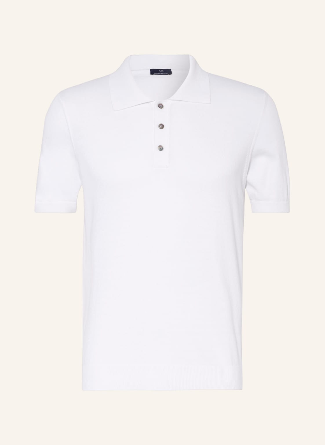 Dressler Strick-Poloshirt weiss von DRESSLER