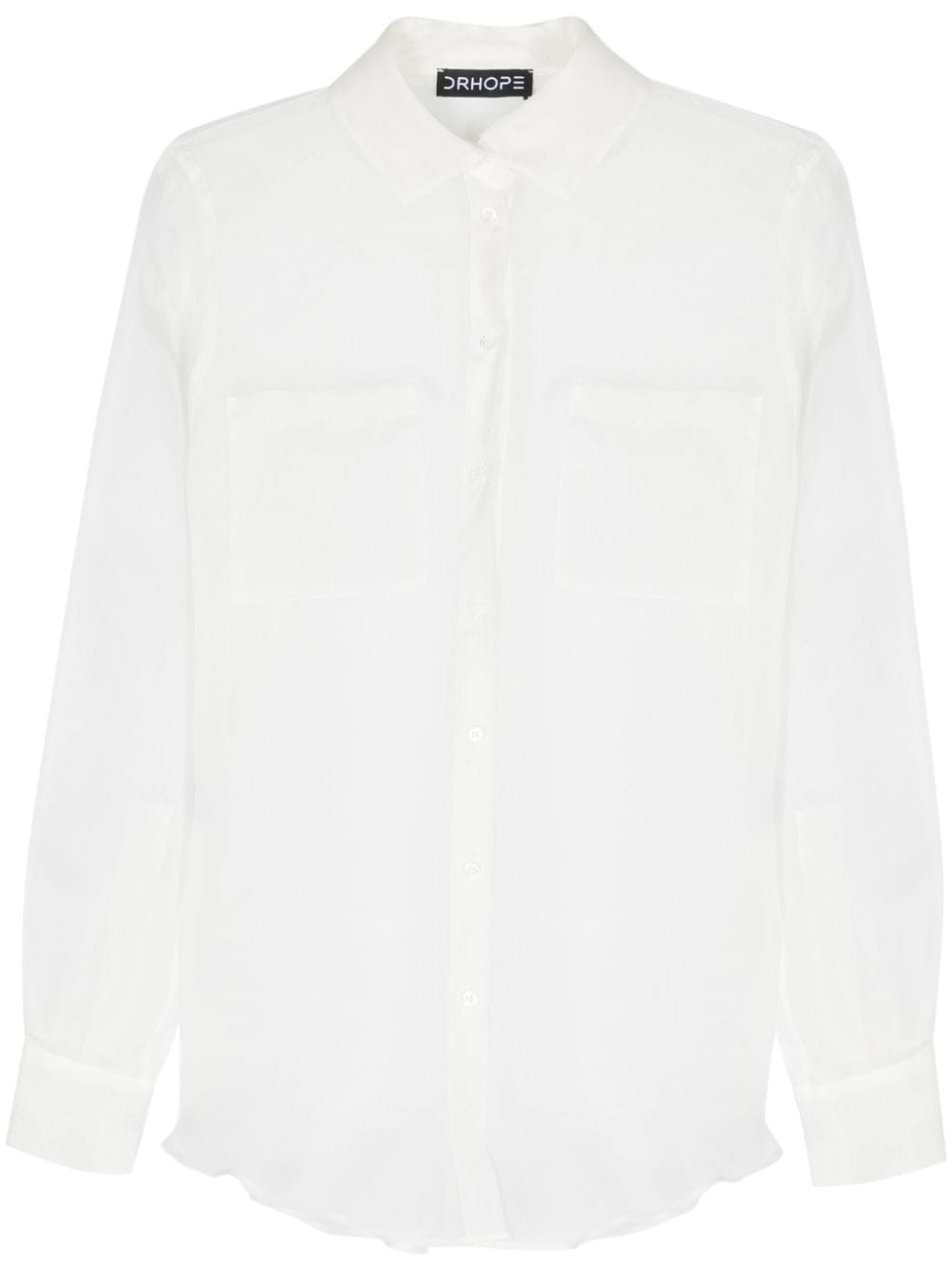 DRHOPE button-up silk shirt - White von DRHOPE