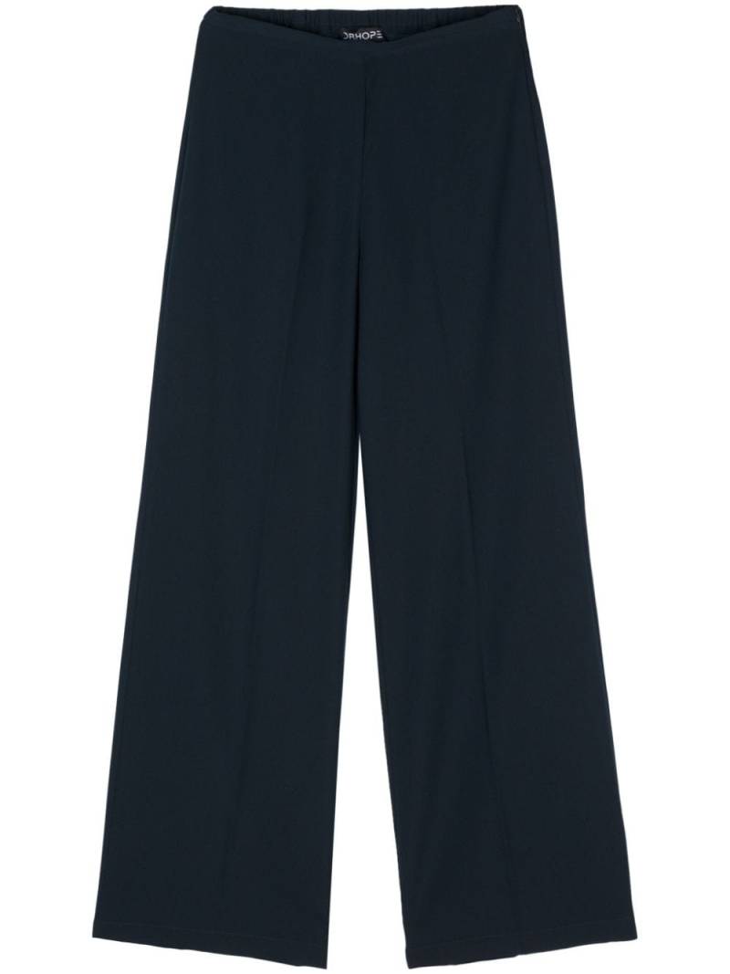 DRHOPE crepe wide-leg trousers - Blue von DRHOPE