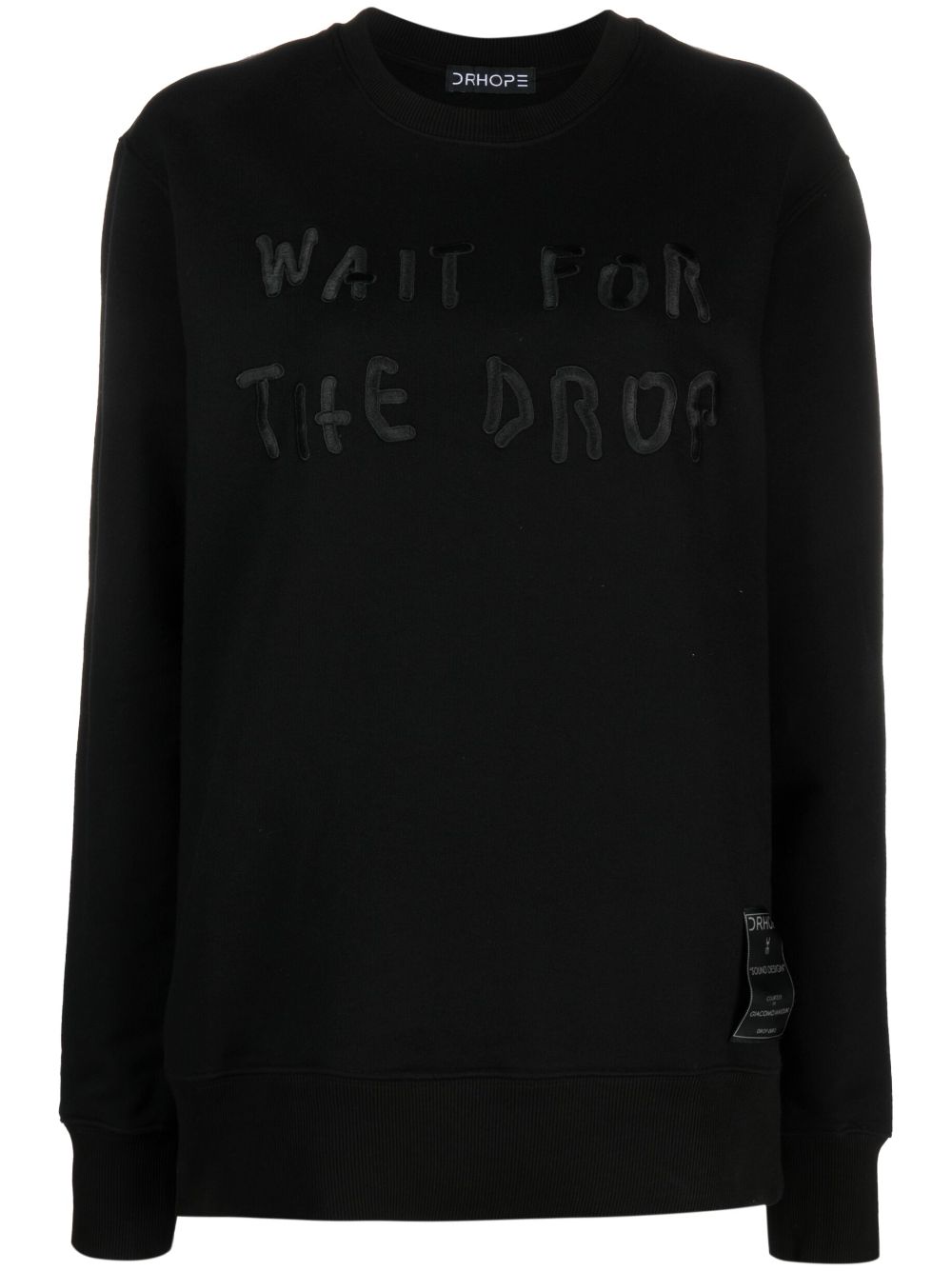 DRHOPE embroidered cotton sweatshirt - Black von DRHOPE