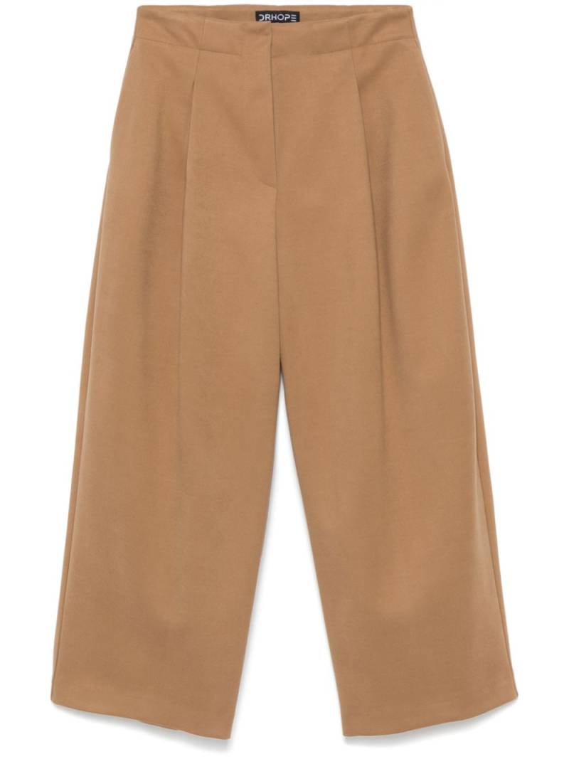 DRHOPE pleated straight-leg trousers - Brown von DRHOPE