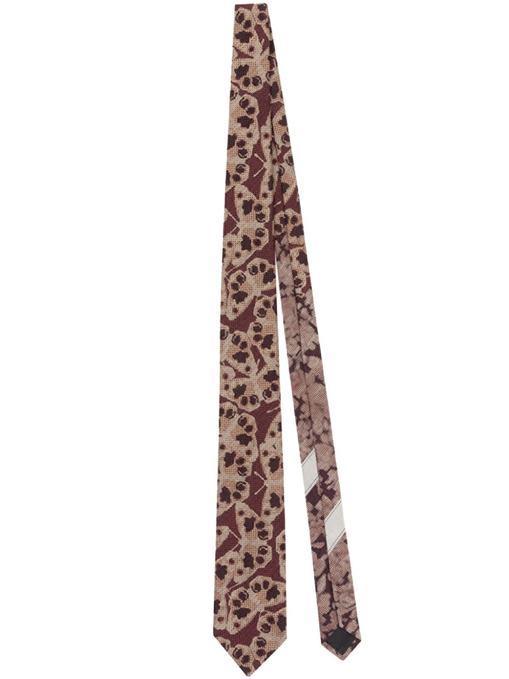 DRIES VAN NOTEN Butterflies-print silk tie - Neutrals von DRIES VAN NOTEN