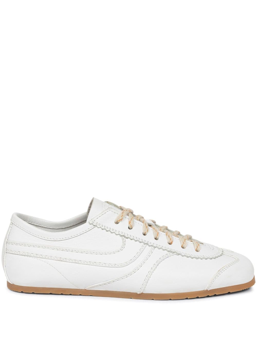 DRIES VAN NOTEN Marathon leather sneakers - White von DRIES VAN NOTEN