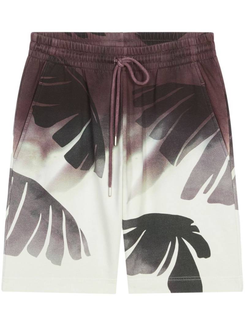 DRIES VAN NOTEN Palm-printed sweatshorts - Neutrals von DRIES VAN NOTEN