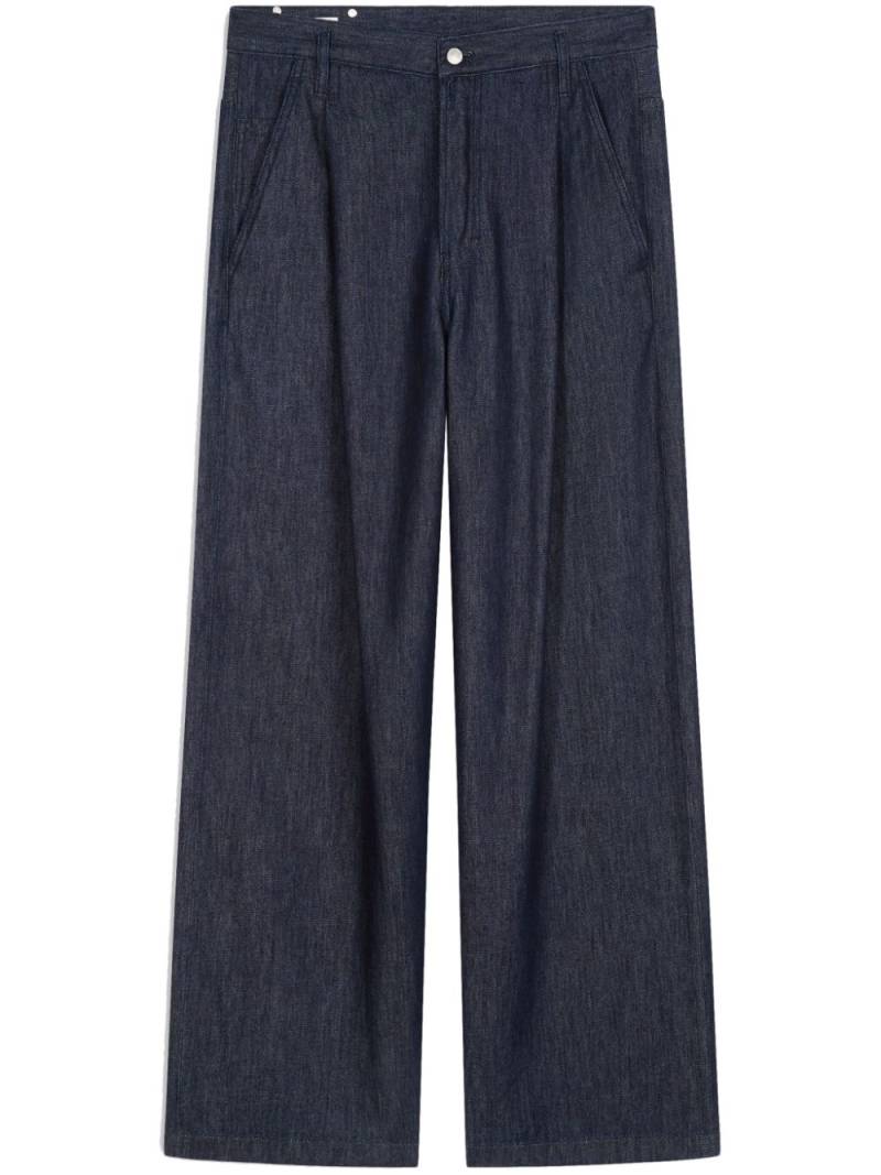 DRIES VAN NOTEN Pleated Denim trousers - Blue von DRIES VAN NOTEN