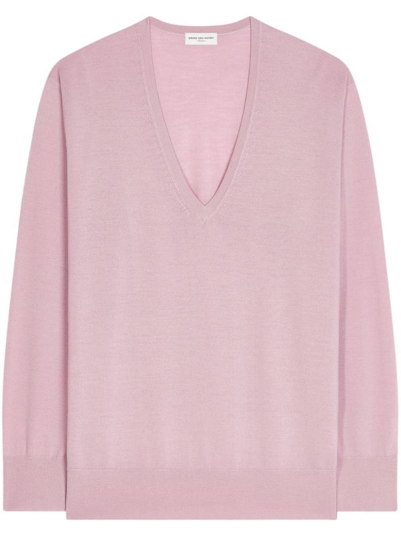 DRIES VAN NOTEN merino wool jumper - Pink von DRIES VAN NOTEN