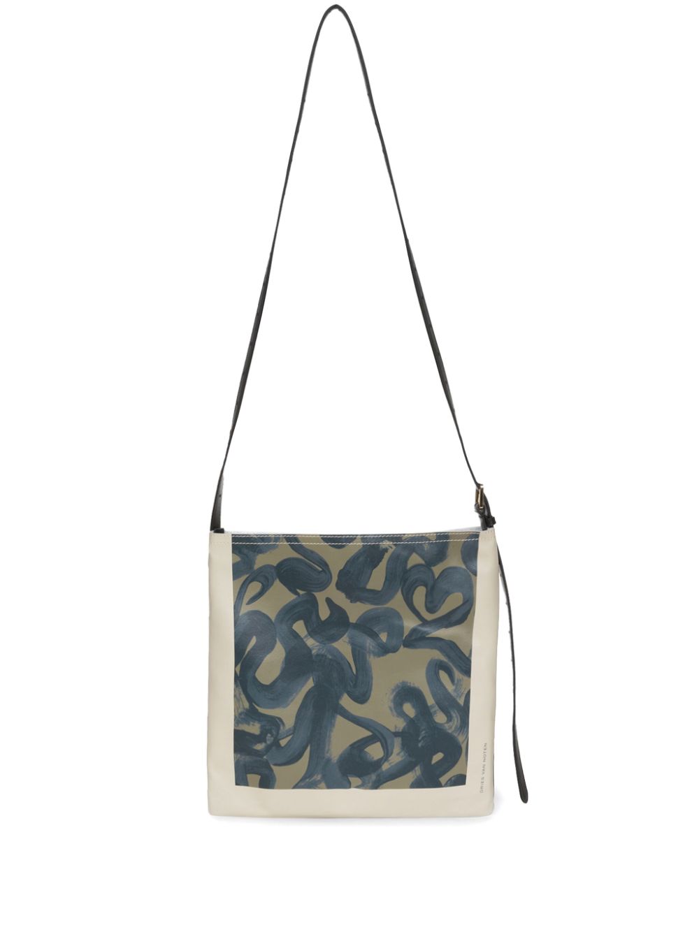 DRIES VAN NOTEN abstract-print leather shoulder bag - Green von DRIES VAN NOTEN