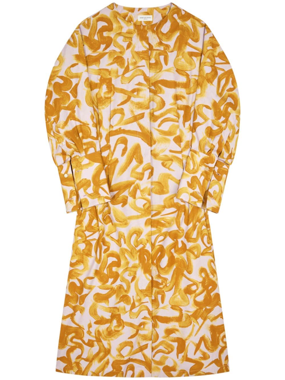 DRIES VAN NOTEN abstract print pattern dress - Orange von DRIES VAN NOTEN