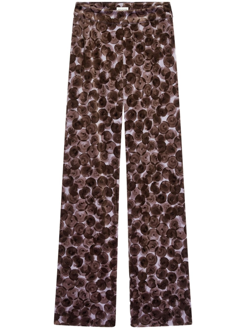 DRIES VAN NOTEN abstract print trousers - Brown von DRIES VAN NOTEN