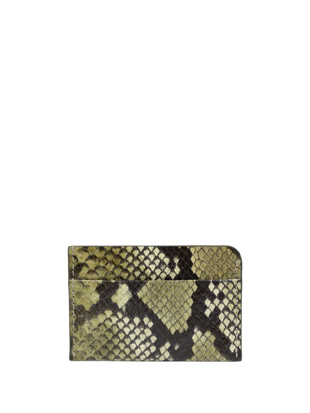 DRIES VAN NOTEN animal-print leather cardholder - Green von DRIES VAN NOTEN