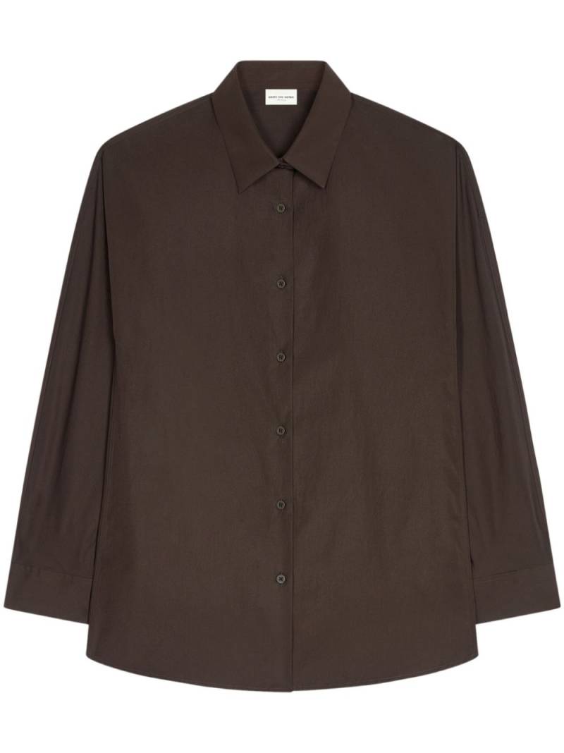 DRIES VAN NOTEN buttoned cotton shirt - Brown von DRIES VAN NOTEN