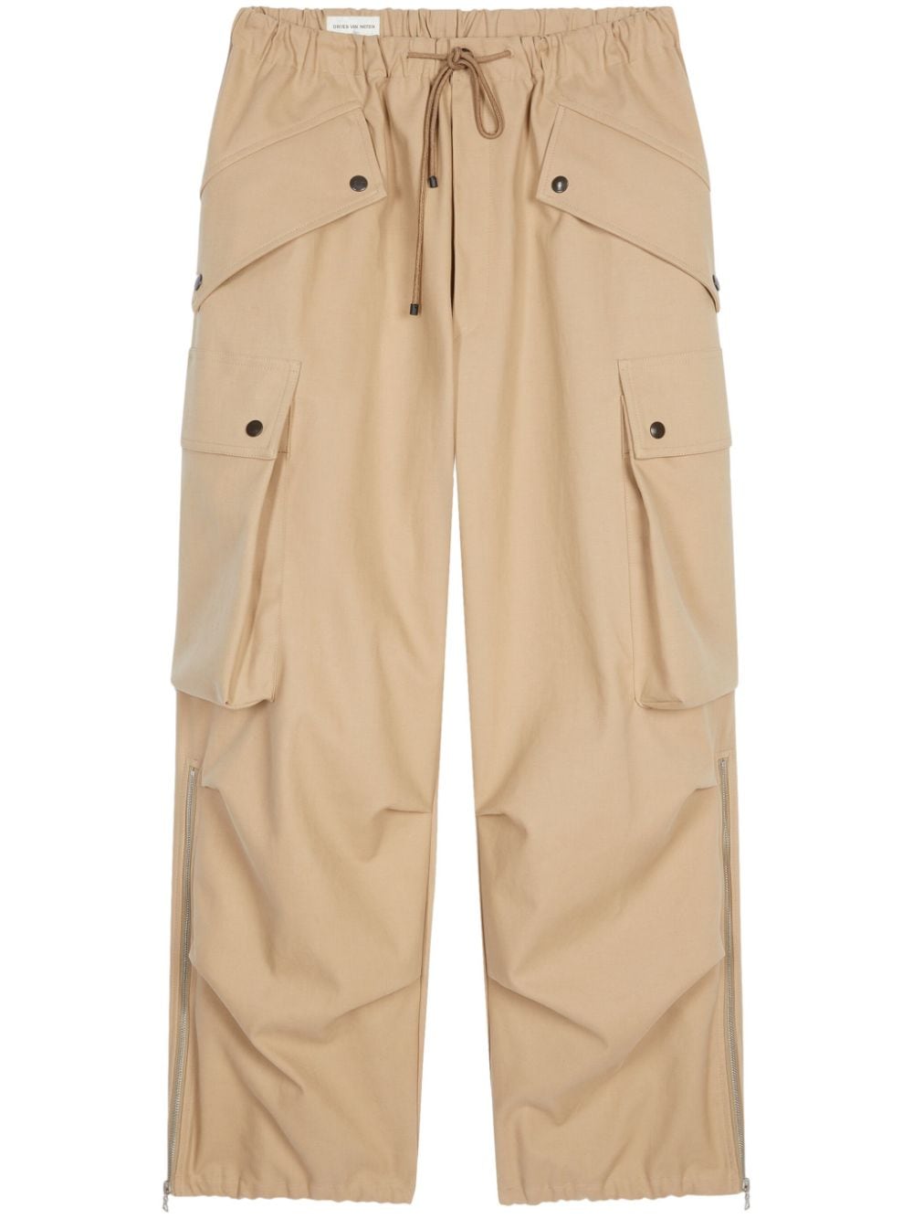 DRIES VAN NOTEN cargo cotton trousers - Neutrals von DRIES VAN NOTEN