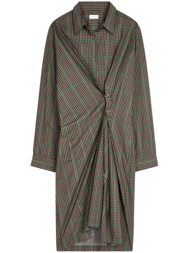 DRIES VAN NOTEN check-pattern midi dress - Green von DRIES VAN NOTEN