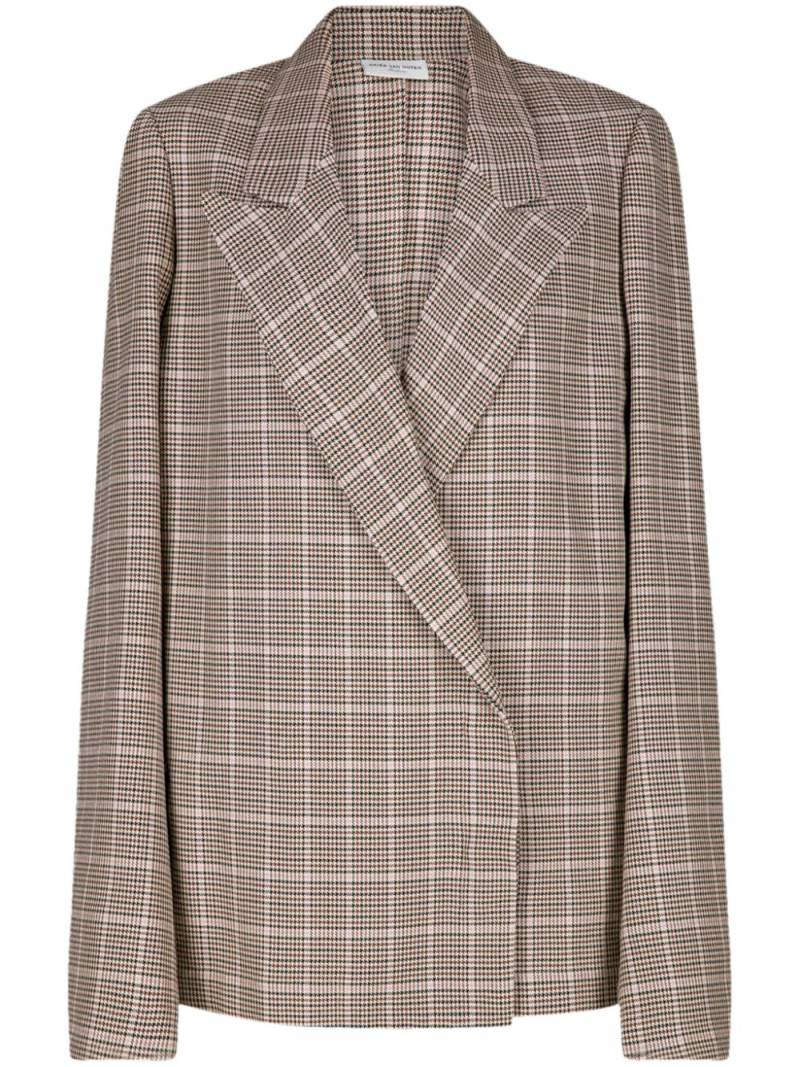 DRIES VAN NOTEN checked blazer shirt - Neutrals von DRIES VAN NOTEN