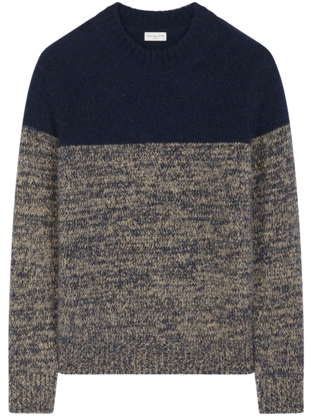 DRIES VAN NOTEN colour-block merino-wool jumper - Blue von DRIES VAN NOTEN