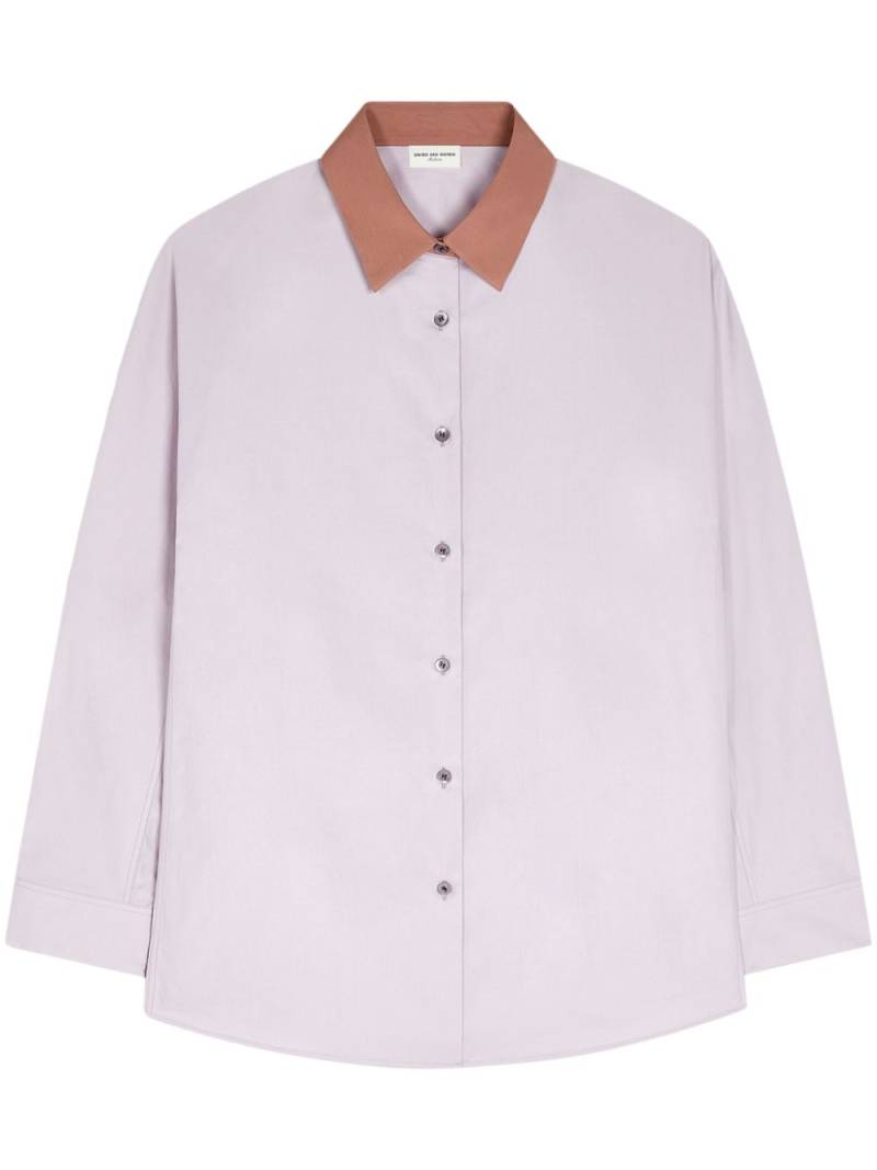 DRIES VAN NOTEN contrasting collar shirt - Purple von DRIES VAN NOTEN