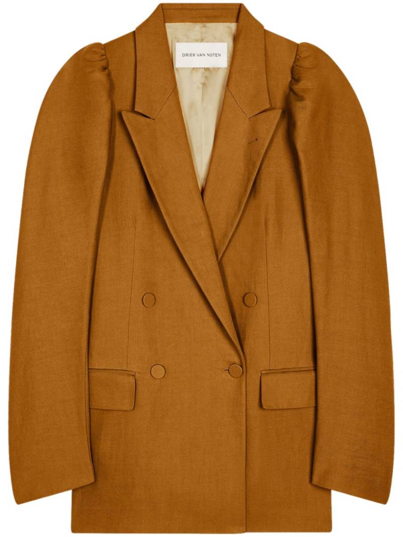 DRIES VAN NOTEN cotton blazer - Brown von DRIES VAN NOTEN