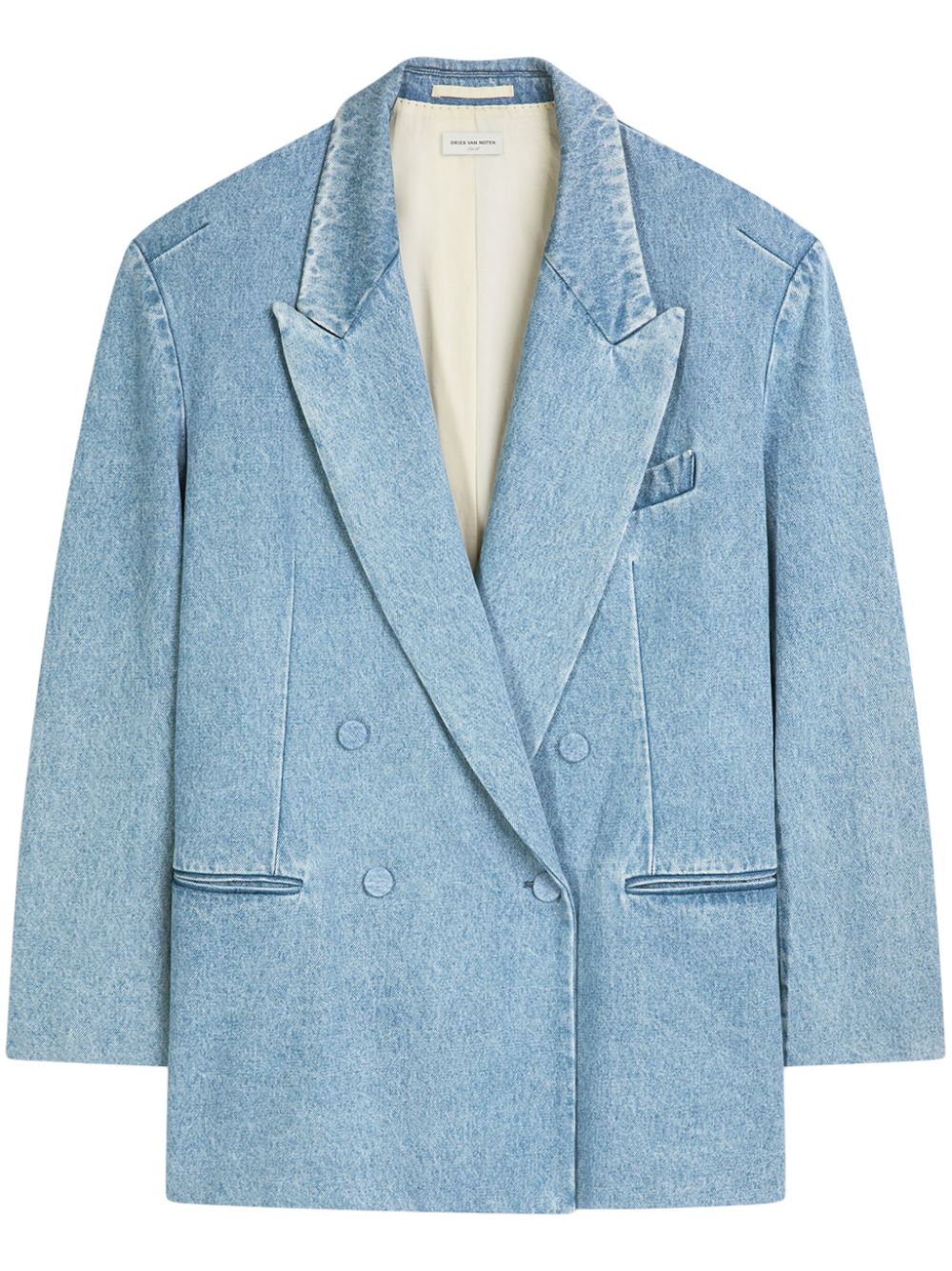 DRIES VAN NOTEN double-breasted denim blazer - Blue von DRIES VAN NOTEN