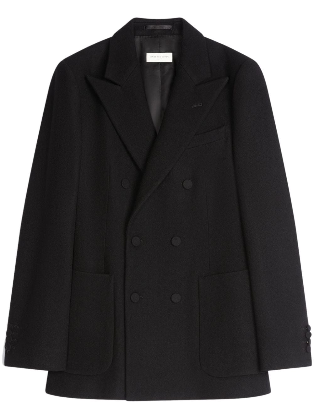 DRIES VAN NOTEN double-breasted wool blazer - Black von DRIES VAN NOTEN