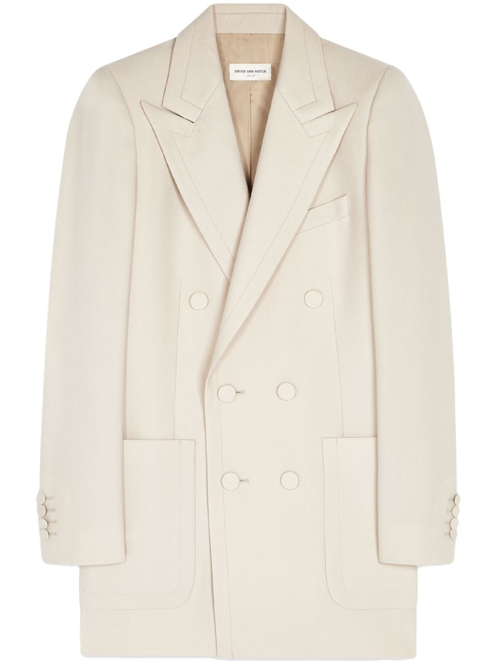 DRIES VAN NOTEN double-breasted wool blazer - Neutrals von DRIES VAN NOTEN