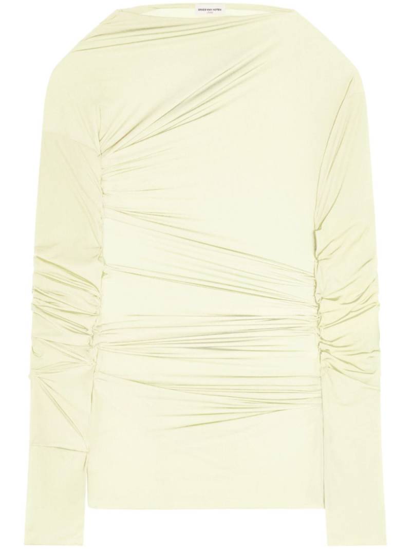 DRIES VAN NOTEN draped T-shirt - Yellow von DRIES VAN NOTEN