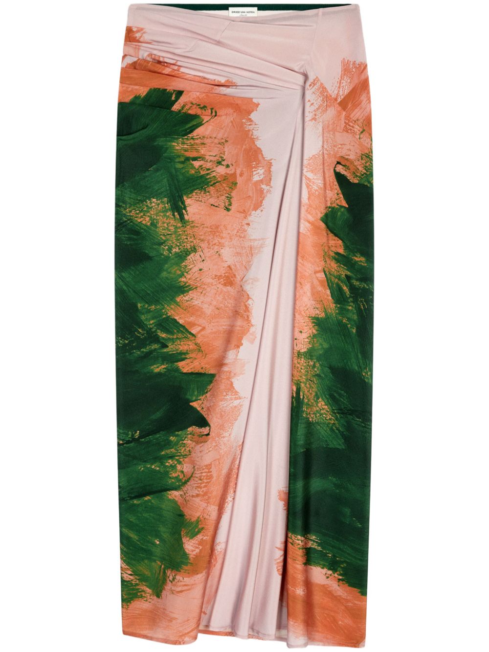 DRIES VAN NOTEN draped skirt - Green von DRIES VAN NOTEN