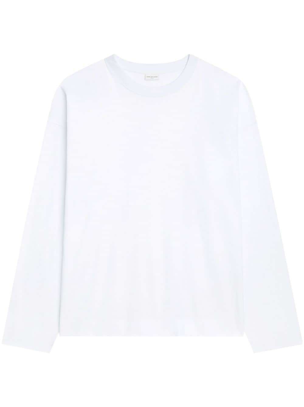 DRIES VAN NOTEN drop-shoulder cotton T-shirt - White von DRIES VAN NOTEN