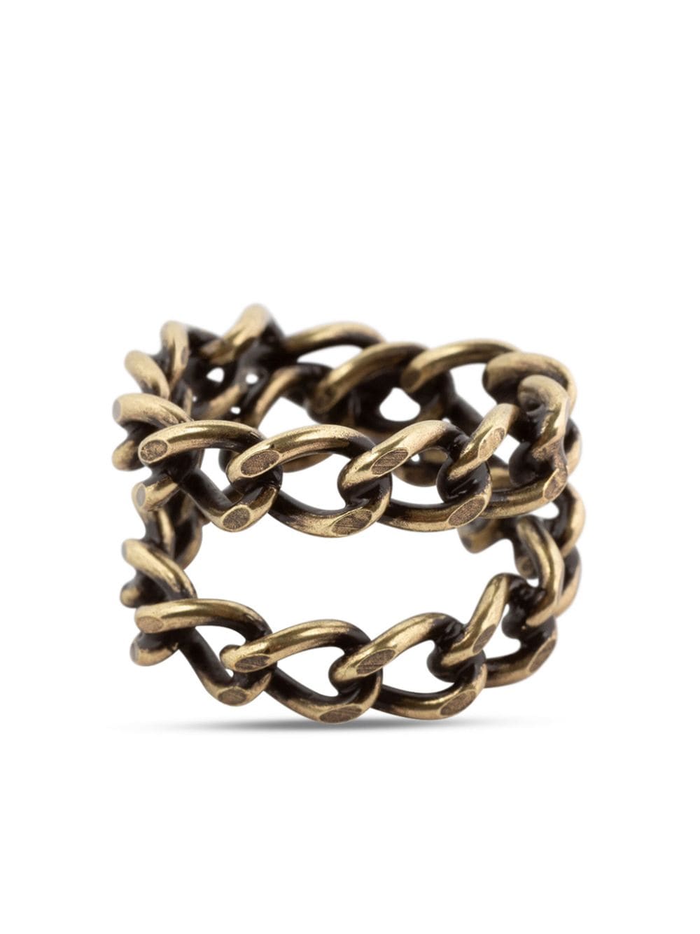 DRIES VAN NOTEN faded-effect cable-link ring - Gold von DRIES VAN NOTEN