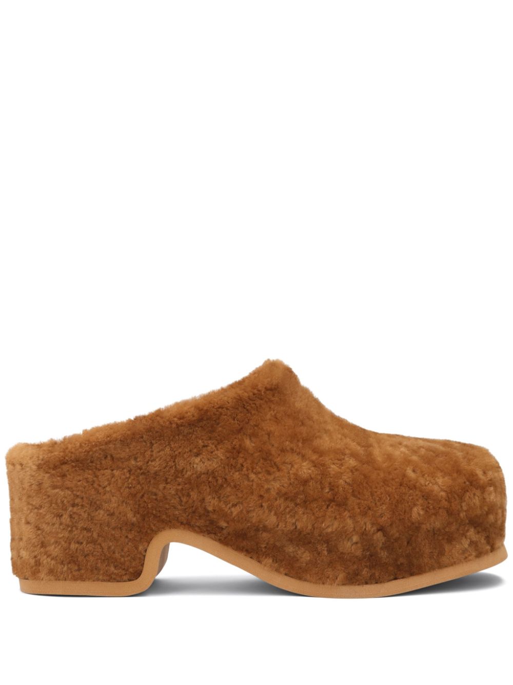 DRIES VAN NOTEN faux-fur clogs - Brown von DRIES VAN NOTEN