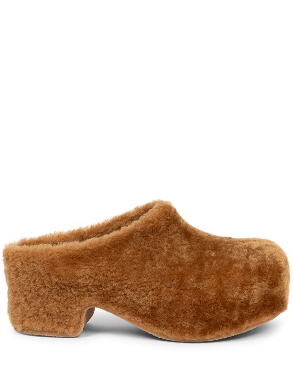 DRIES VAN NOTEN faux-fur slip-on clogs - Brown von DRIES VAN NOTEN