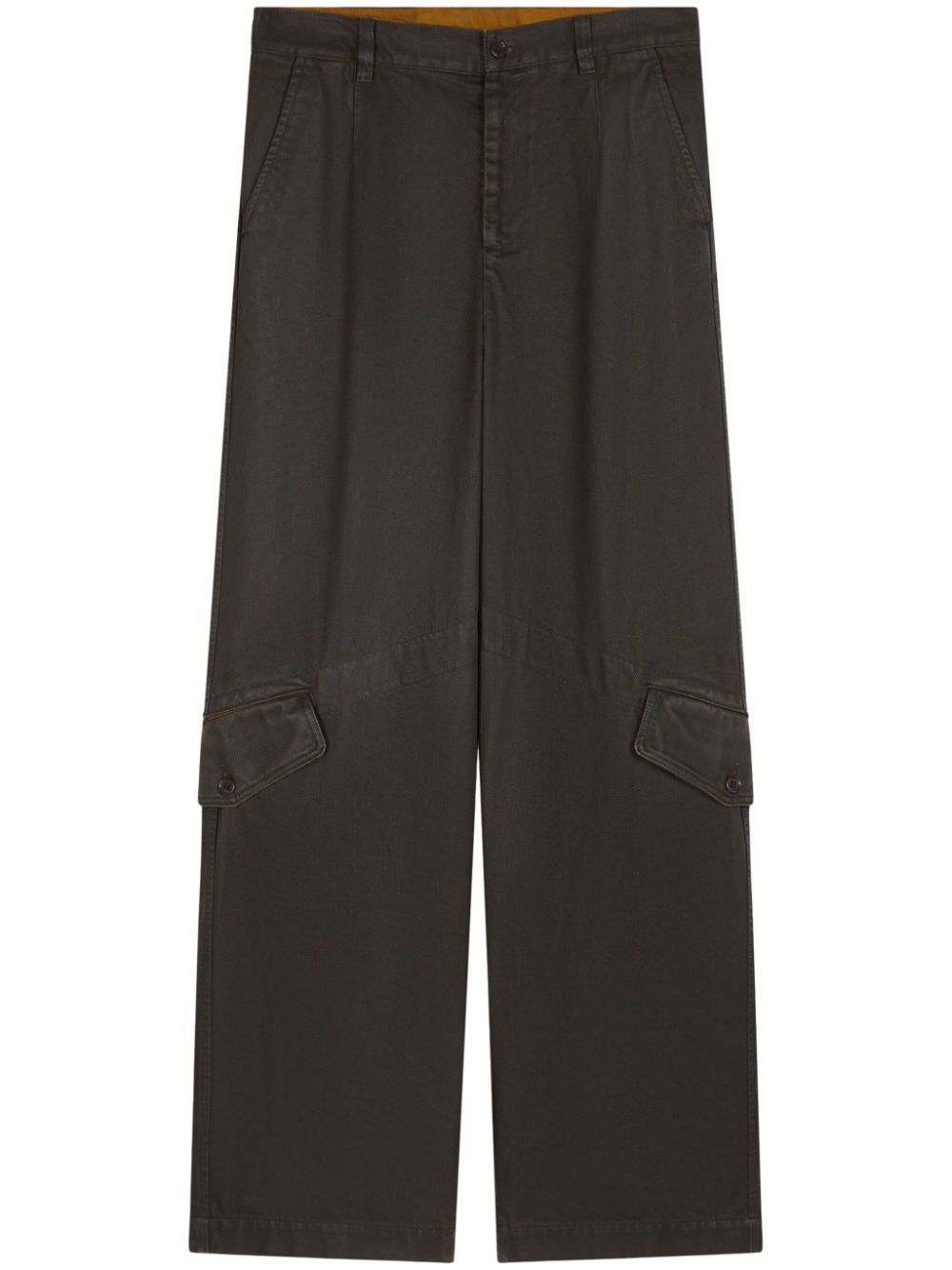 DRIES VAN NOTEN flap-pockets cotton trousers - Brown von DRIES VAN NOTEN