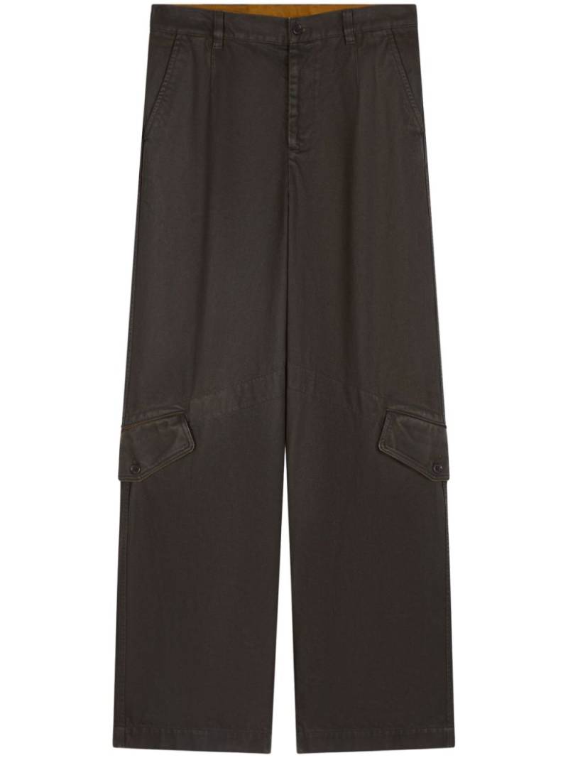 DRIES VAN NOTEN flap-pockets cotton trousers - Brown von DRIES VAN NOTEN