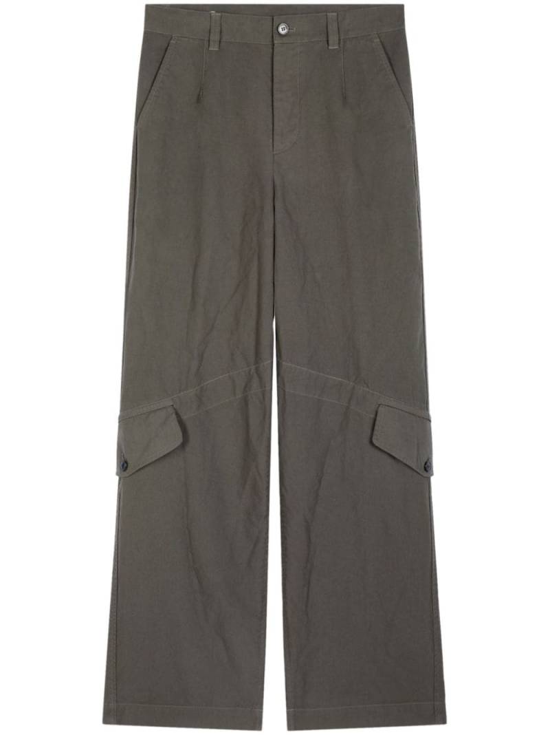 DRIES VAN NOTEN flap-pockets cotton trousers - Grey von DRIES VAN NOTEN