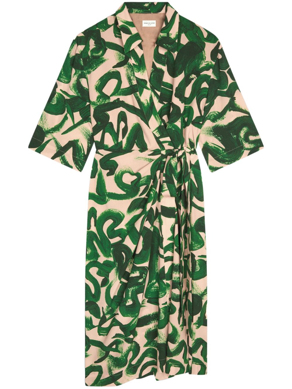 DRIES VAN NOTEN floral-print midi dress - Green von DRIES VAN NOTEN