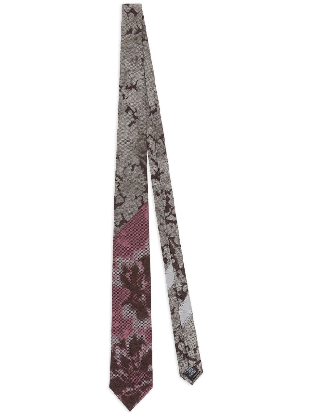 DRIES VAN NOTEN floral-print silk tie - Pink von DRIES VAN NOTEN