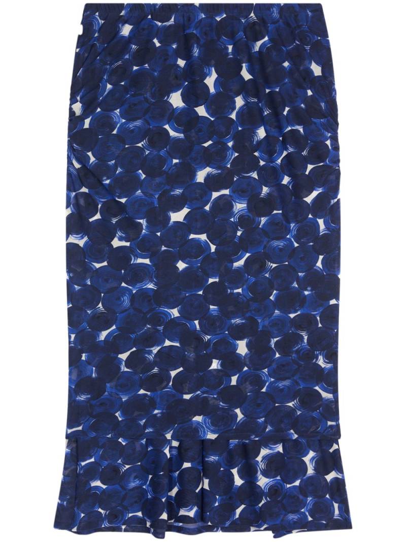 DRIES VAN NOTEN geometric-print midi skirt - Blue von DRIES VAN NOTEN