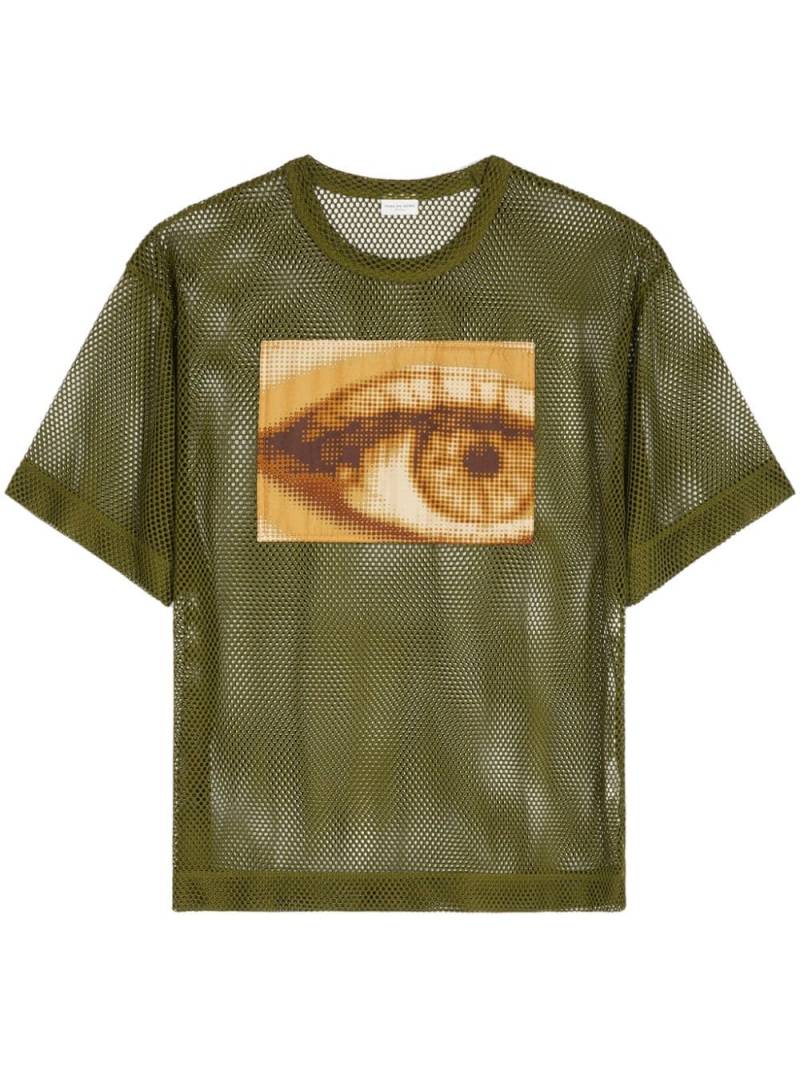 DRIES VAN NOTEN graphic-print T-shirt - Green von DRIES VAN NOTEN