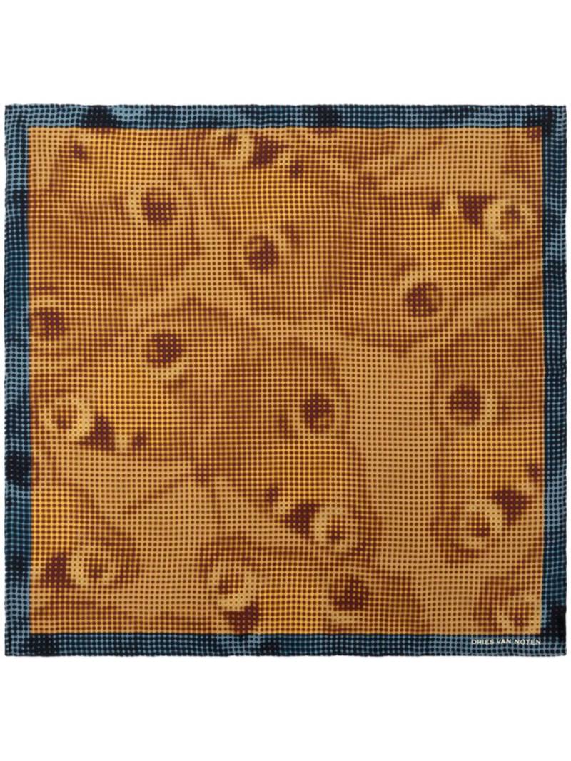 DRIES VAN NOTEN graphic-print silk scarf - Yellow von DRIES VAN NOTEN