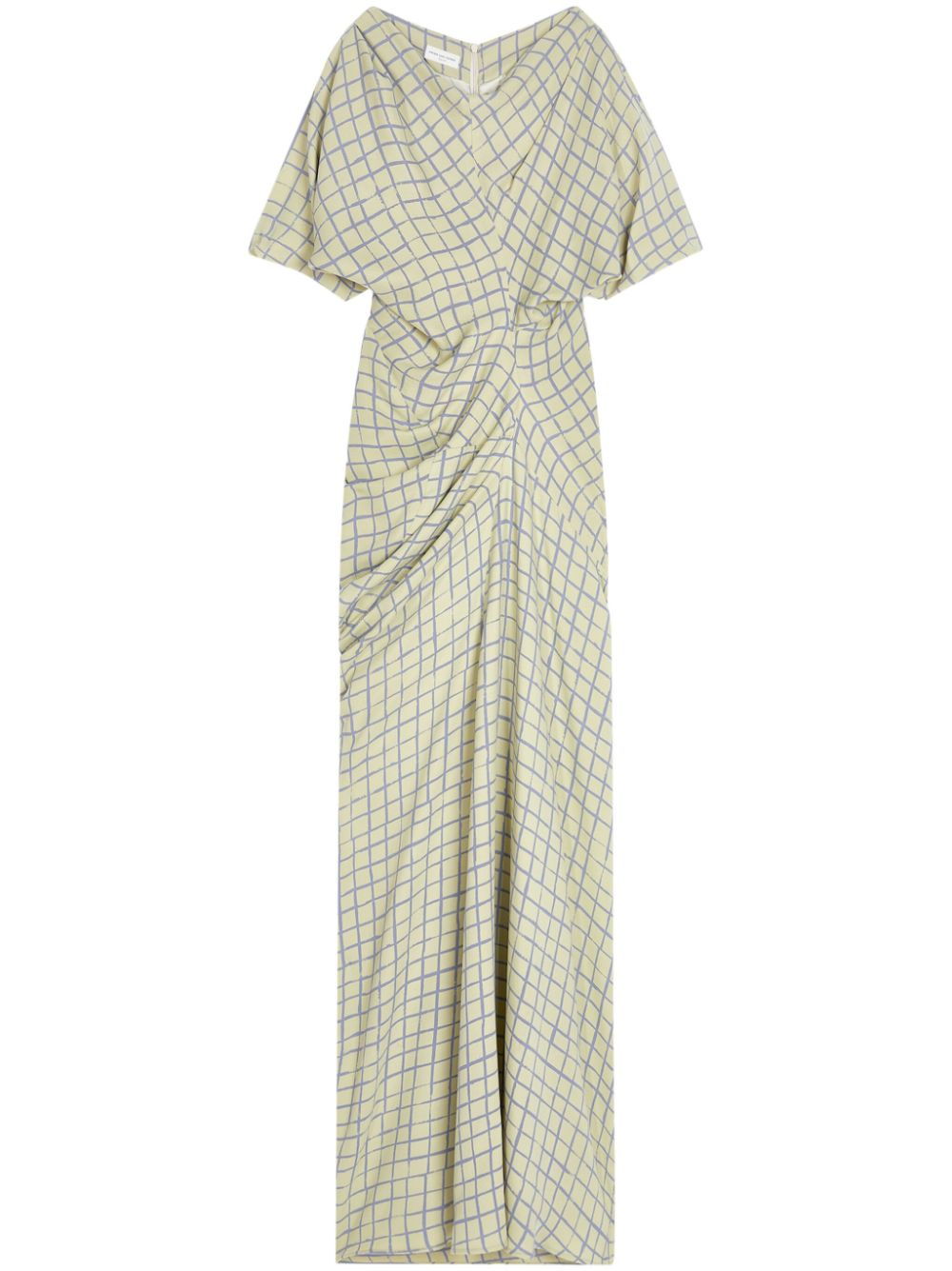 DRIES VAN NOTEN grid-print dress - Green von DRIES VAN NOTEN