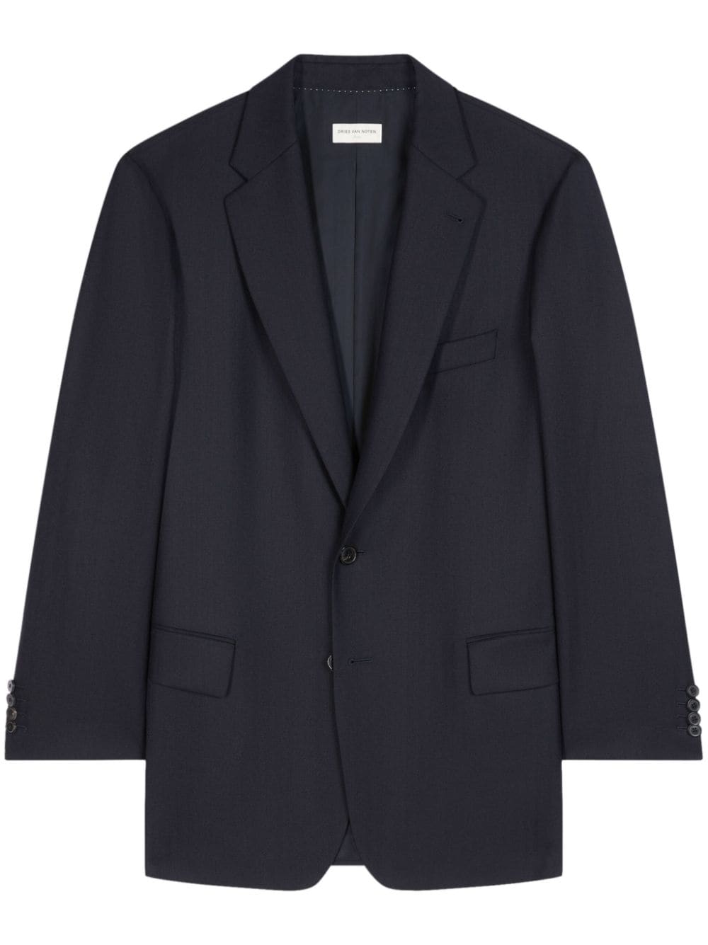 DRIES VAN NOTEN herringbone wool blazer - Blue von DRIES VAN NOTEN