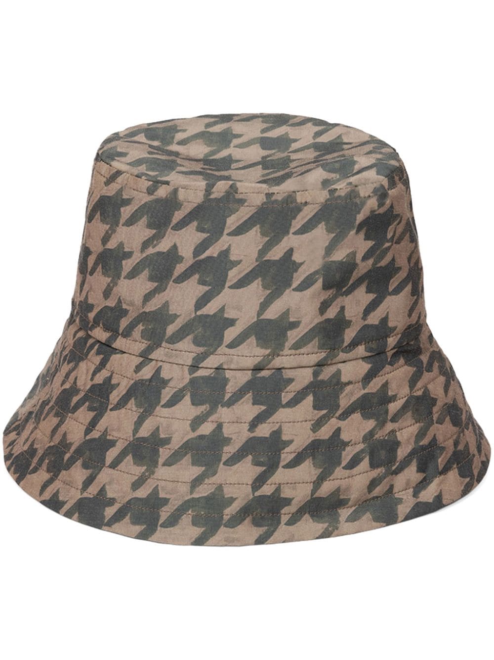 DRIES VAN NOTEN houndstooth-print bucket hat - Brown von DRIES VAN NOTEN