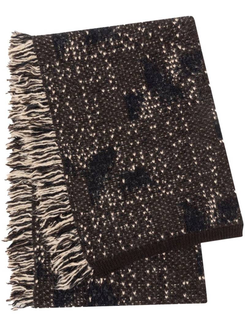 DRIES VAN NOTEN jacquard alpaca-wool scarf - Brown von DRIES VAN NOTEN