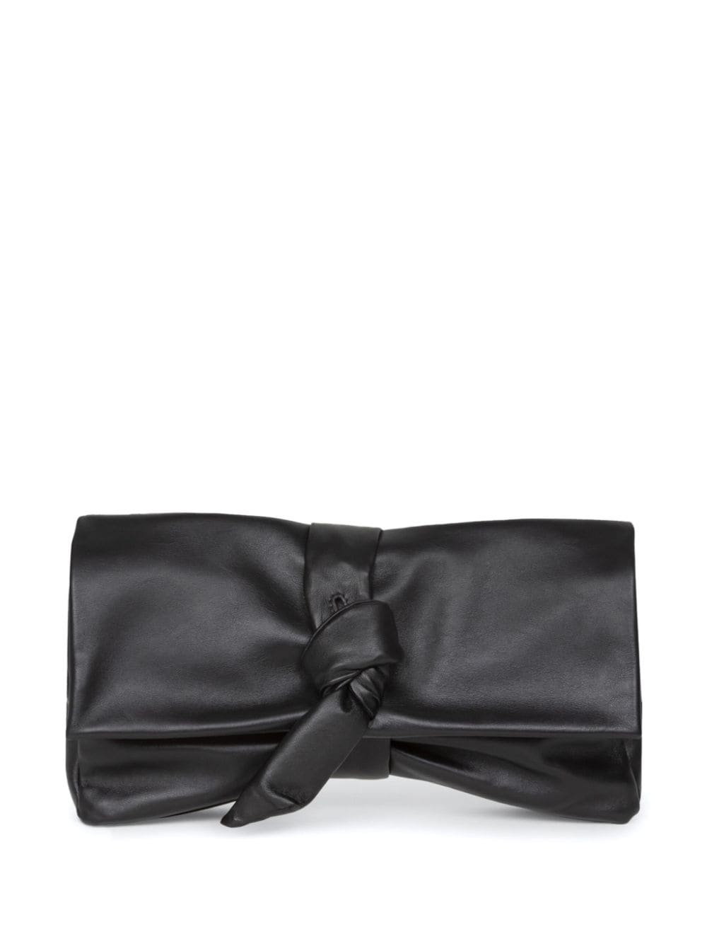 DRIES VAN NOTEN knot leather clutch bag - Black von DRIES VAN NOTEN