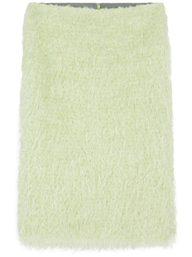 DRIES VAN NOTEN mohair pencil skirt - Green von DRIES VAN NOTEN