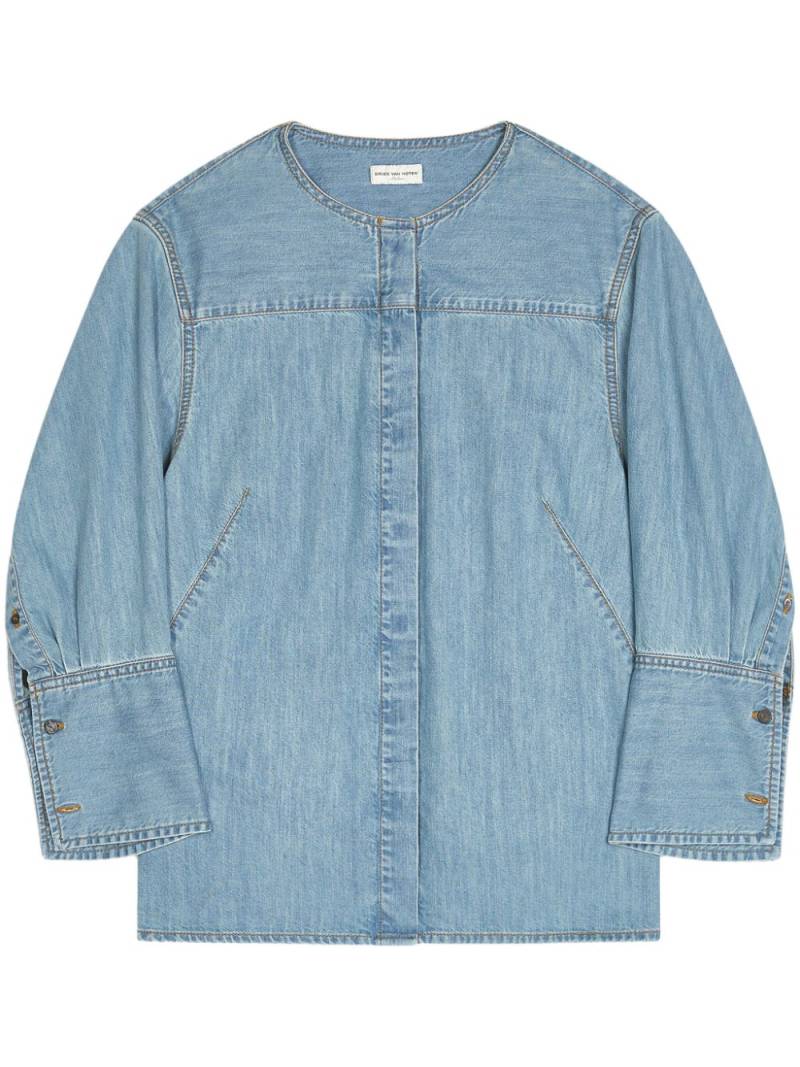 DRIES VAN NOTEN panelled denim blouse - Blue von DRIES VAN NOTEN