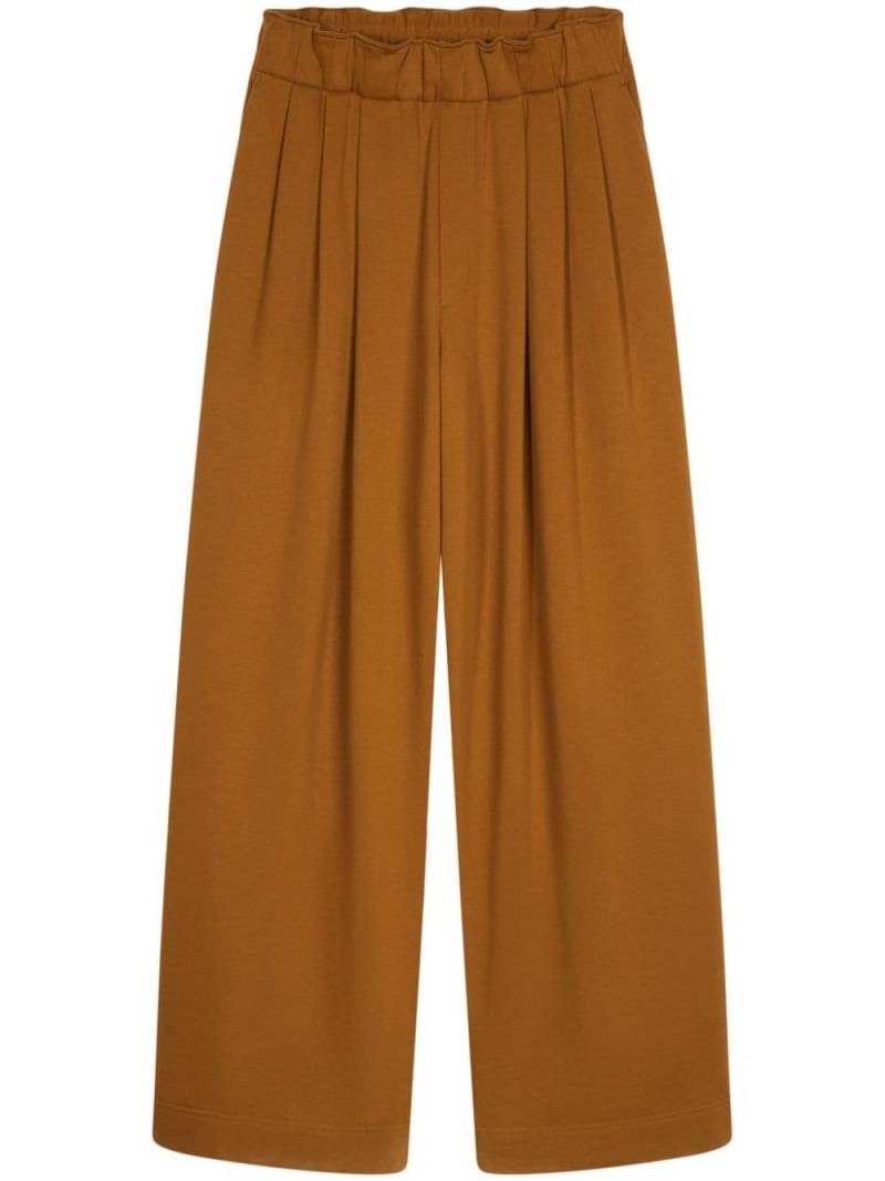 DRIES VAN NOTEN pleated cotton track pants - Brown von DRIES VAN NOTEN