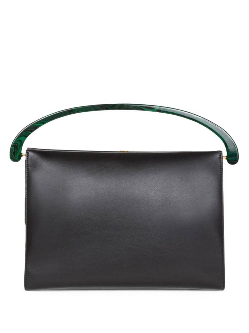 DRIES VAN NOTEN resin-handle leather tote bag - Black von DRIES VAN NOTEN