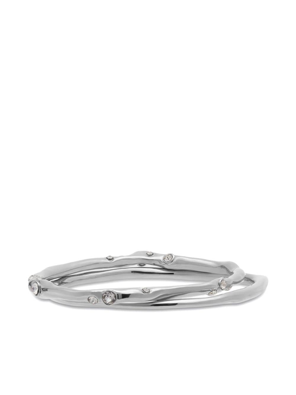 DRIES VAN NOTEN rhinestone-embellished double bracelet - Silver von DRIES VAN NOTEN