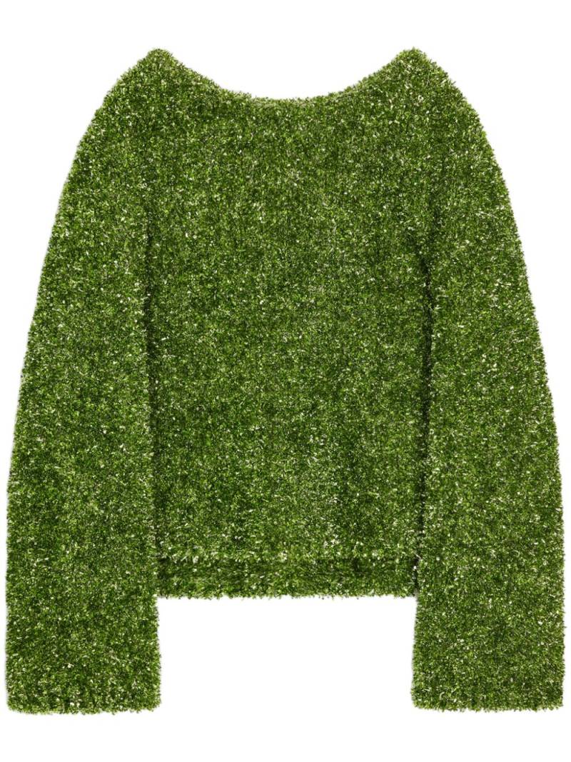 DRIES VAN NOTEN round neck long sleeve jumper - Green von DRIES VAN NOTEN